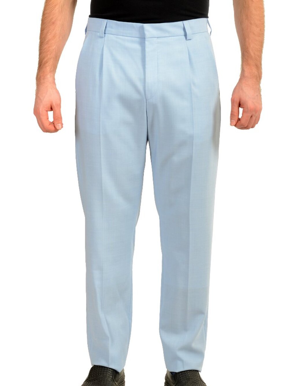 Hugo Boss Men's Kris/Teagan2331X Modern Fit Wool Pleated Pants US 32R IT 48R